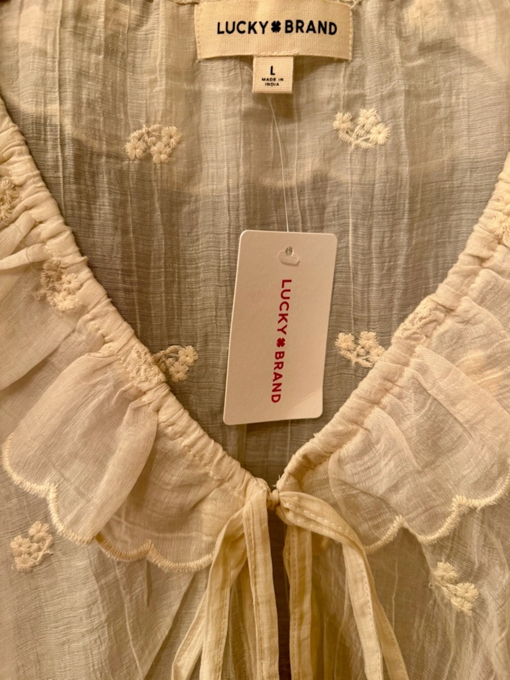 Lucky Brand Ruffled Tie-front Top - Picture 8 of 8